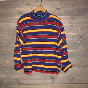 80’s trendy striped sweater